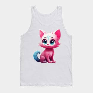 Cute pink Kitten Tank Top